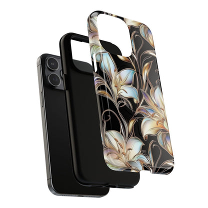 Midnight Floral Silk Lily Phone Case