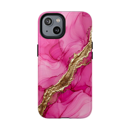 Pink Gold Marble Phone Case – Luxe Alcohol Ink Aesthetic