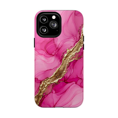 Pink Gold Marble Phone Case – Luxe Alcohol Ink Aesthetic