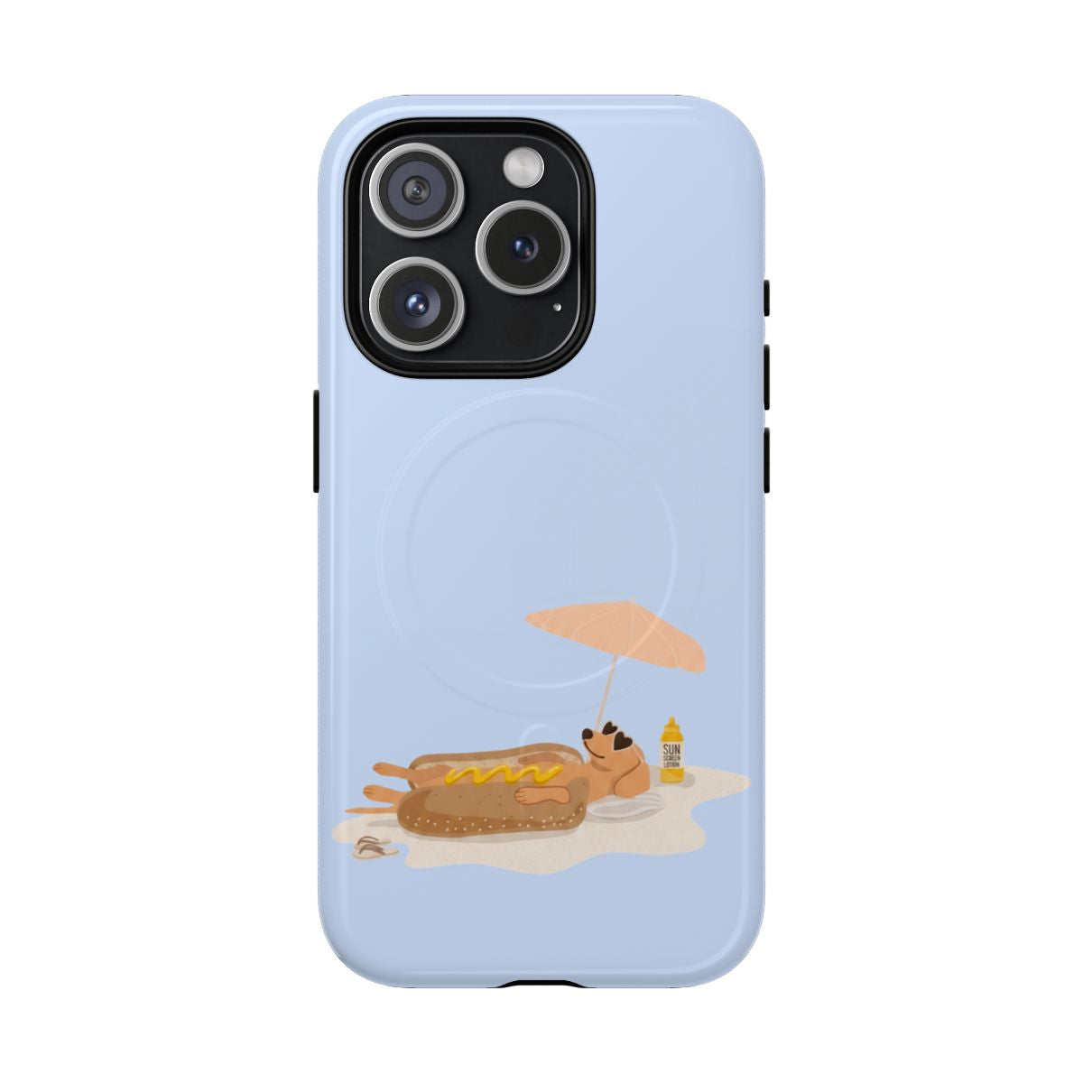 Funny Dachshund Phone Case – Minimalist Hot Dog Summer Aesthetic