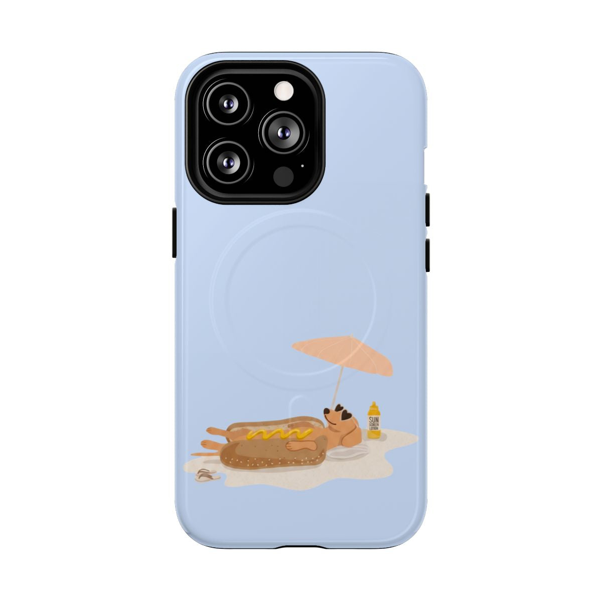 Funny Dachshund Phone Case – Minimalist Hot Dog Summer Aesthetic