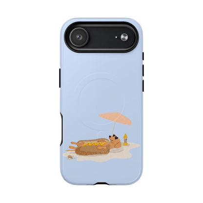 Funny Dachshund Phone Case – Minimalist Hot Dog Summer Aesthetic