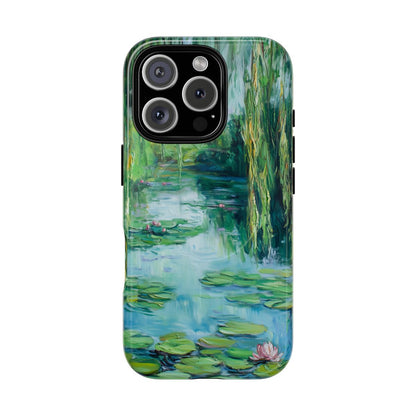 Willow Pond Impressionist Phone Case - Fine Art Lily Pad