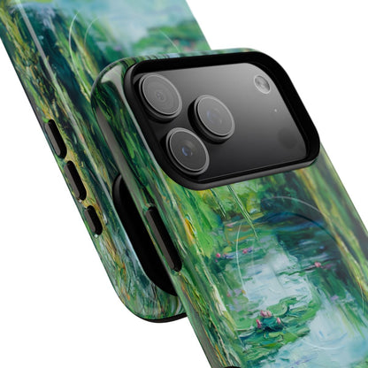 Willow Pond Impressionist Phone Case - Fine Art Lily Pad