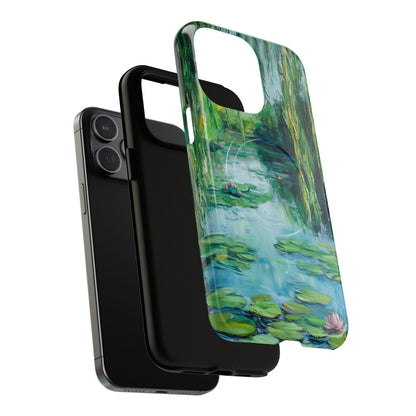 Willow Pond Impressionist Phone Case - Fine Art Lily Pad