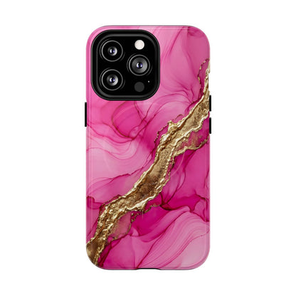 Pink Gold Marble Phone Case – Luxe Alcohol Ink Aesthetic
