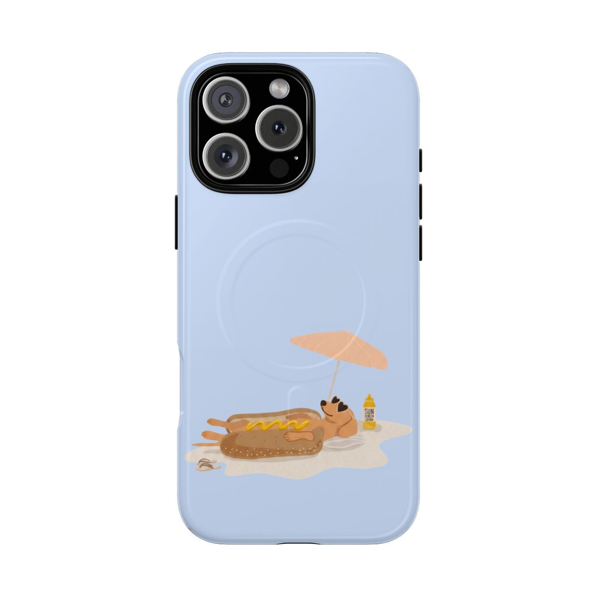 Funny Dachshund Phone Case – Minimalist Hot Dog Summer Aesthetic