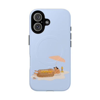 Funny Dachshund Phone Case – Minimalist Hot Dog Summer Aesthetic
